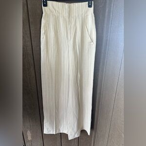 ZARA Beige/Ivory Extra High Waist Pants